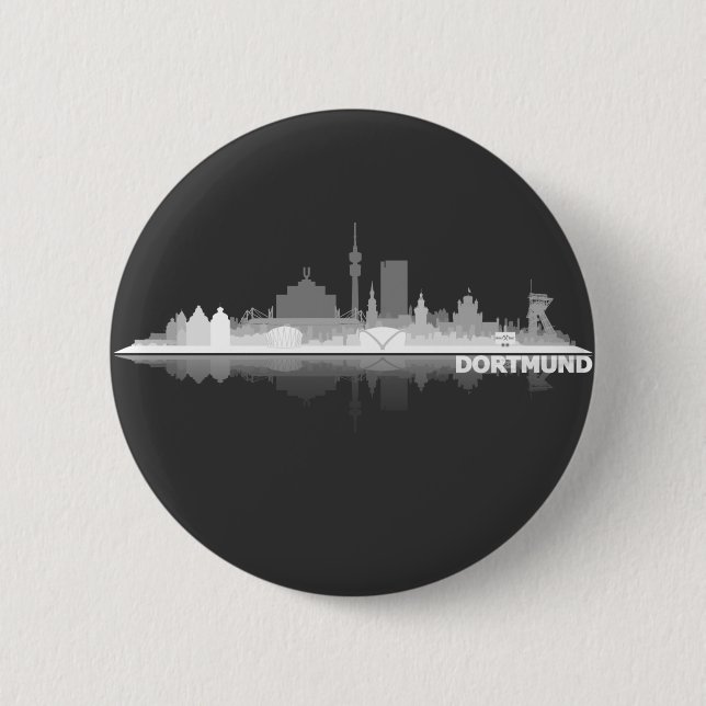 Dortmund City Skyline Button (Vorderseite)