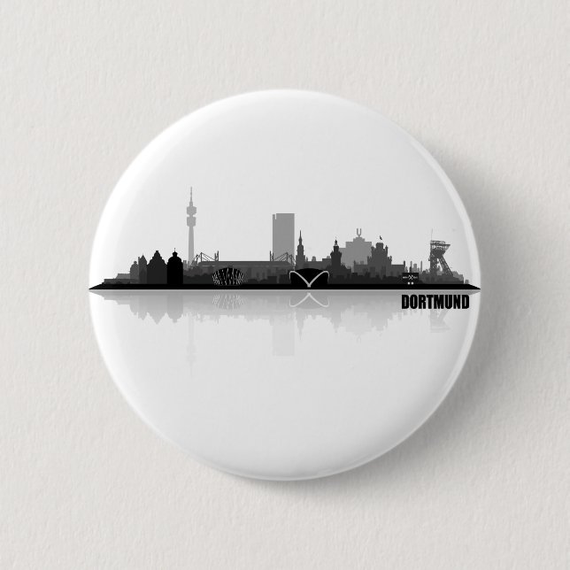 Dortmund City Skyline Button (Vorderseite)