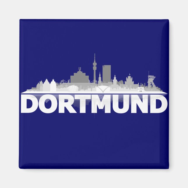 Dortmund City Skyline Kühlschrankmagnet Magnet (Vorne)