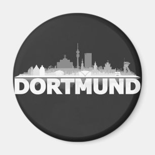 Dortmund City Skyline Kühlschrankmagnet Magnet