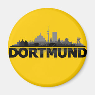 Dortmund City Skyline - Kühlschrankmagnet Magnet