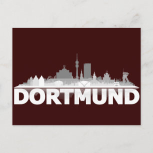Dortmund City Skyline Postkarte