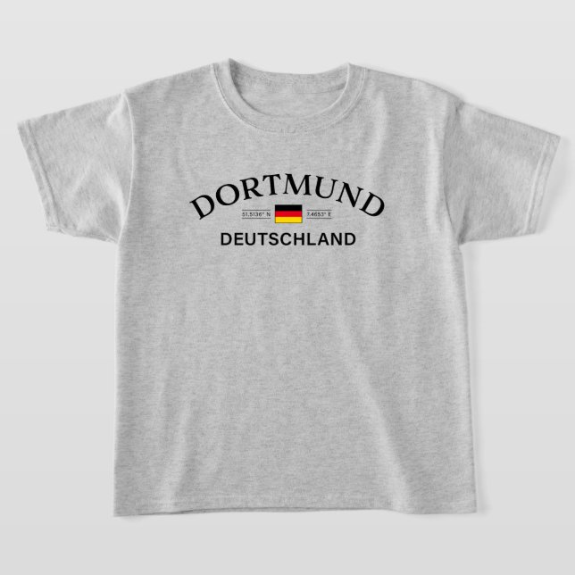 Dortmund Deutschland Coordinates German Kids T-Shirt (Ablage )