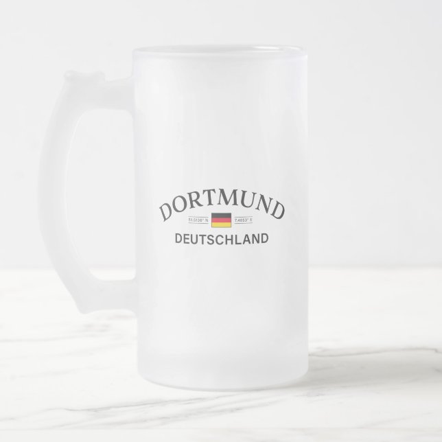 Dortmund Deutschland Coordinates German Mattglas Bierglas (Links)