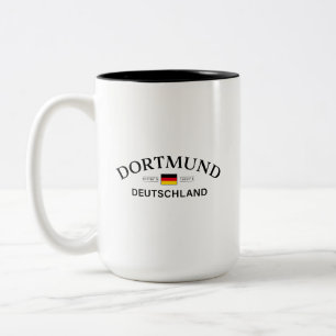 Dortmund Deutschland Koordinaten Deutsch Zweifarbige Tasse