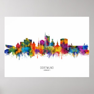 Dortmund Deutschland Skyline Poster