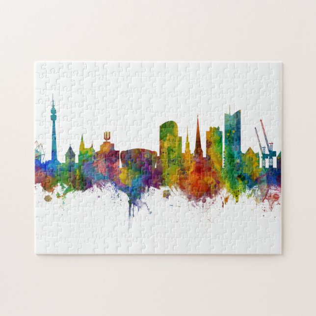 Dortmund Deutschland Skyline Puzzle (Horizontal)