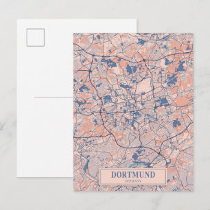 Dortmund Deutschland Windige Stadtplan Reise Postkarte