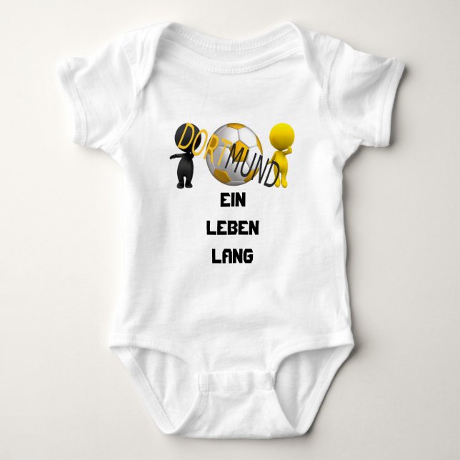 Dortmund Fan Design Baby Strampler (Vorderseite)