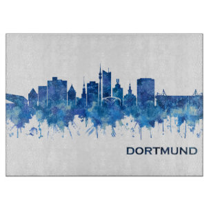 Dortmund Germany Skyline Blue Schneidebrett