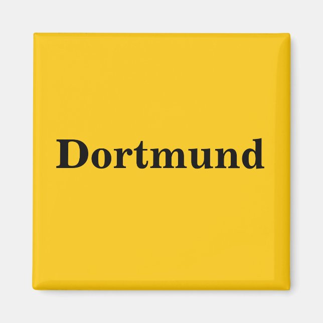 Dortmund Schild Gold - Gleb - Magnet (Vorne)
