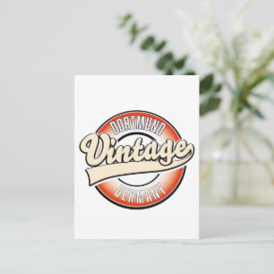 Dortmund Vintage Style Logo Postkarte