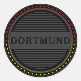 Dortmunder City Pride Emblem – Deutsche Identität Runder Aufkleber