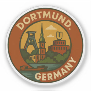 Dortmunder deutsches Stadtemblem Aufkleber