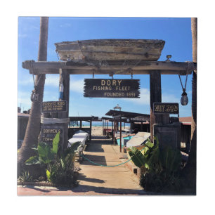 Dory Fishing Fleet, Newport Beach, Kalifornien Fliese