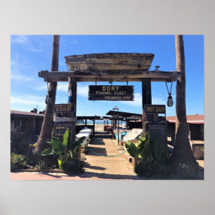 Dory Fishing Fleet, Newport Beach, Kalifornien Poster