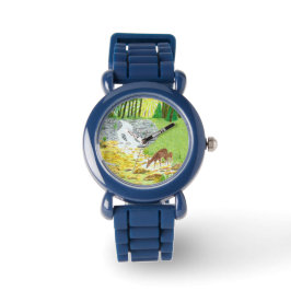 Dos and Fawn Blue Silicon Kids Watch Armbanduhr