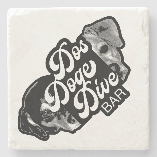 Dos Doge Dive Bar Steinuntersetzer (Vorderseite)
