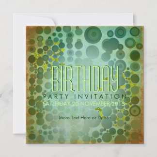 Dos Dots GRN | Grunge Bubble House Party Geburtsta Einladung