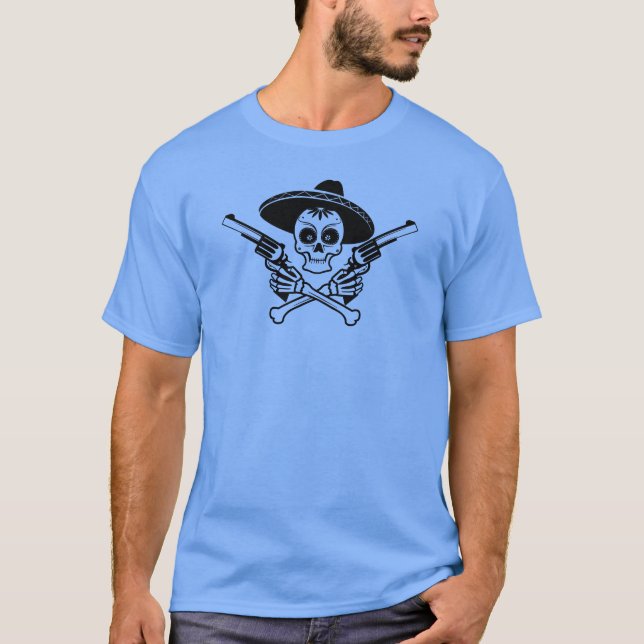 Dos Pistoles witzig T-Shirt (Vorderseite)