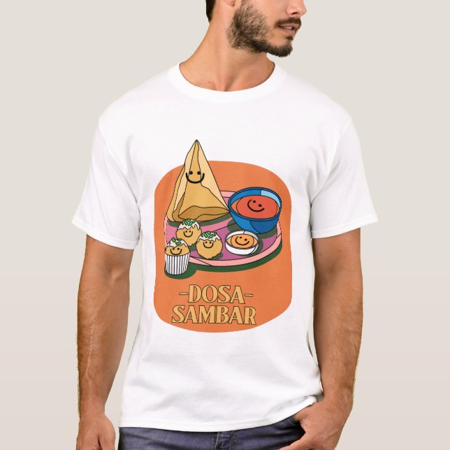 Dosa Sambar - Indian Food Lovers T-Shirt (Vorderseite)