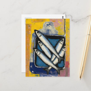 Dose Fisch Stilleben Postkarte