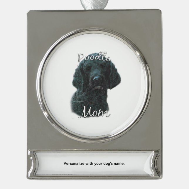 Dose (schwarz) Mama 2 Banner-Ornament Silber (Vorderseite)