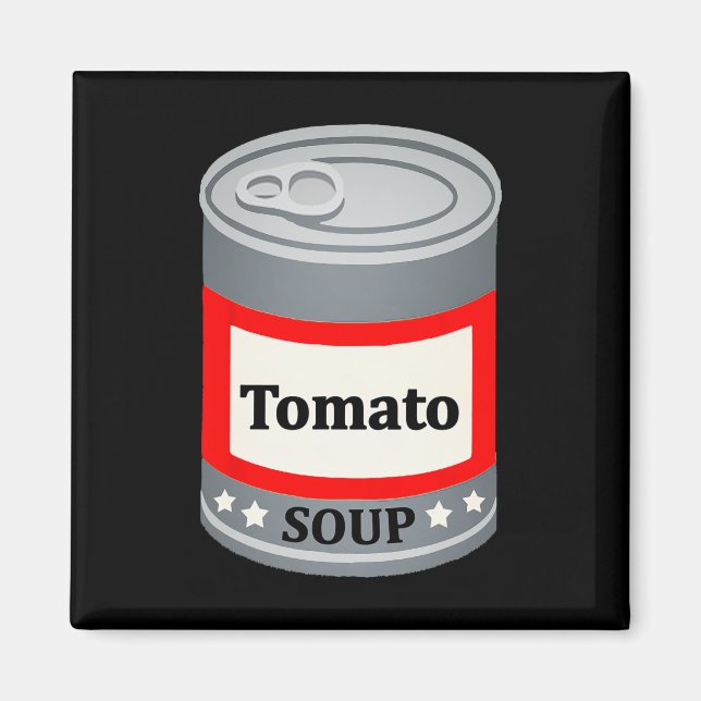 Dose von Tomatensuppe Funny Last Minute Lazy Hallo Magnet (Vorne)