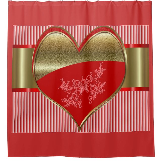 Dosen des Herzduschvorhangs Duschvorhang (Vorderseite)