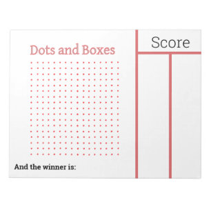 Dosen und Boxen, Pencil Game Score Pad Notizblock