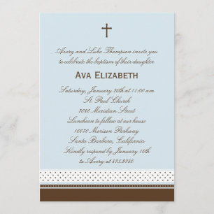 Dosen und Streifen Taufe/Christliche Einladung