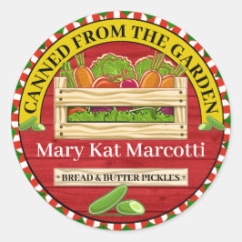 Dosen vom Garten-Hof Runder Aufkleber