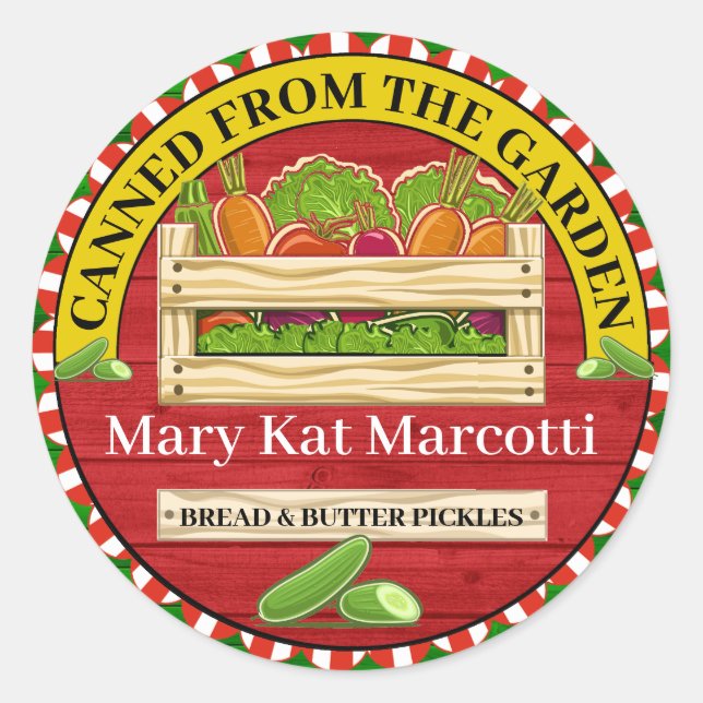 Dosen vom Garten-Hof Runder Aufkleber (Vorderseite)