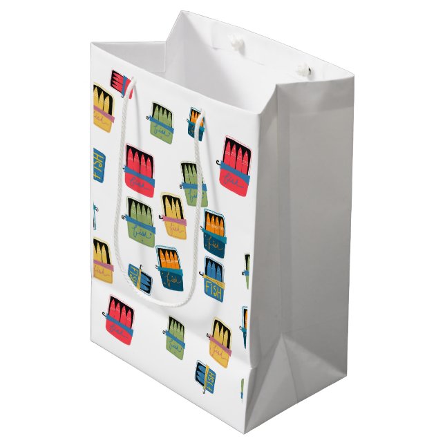 Dosenfisch-Geschenktüte Mittlere Geschenktüte (Vorderseite Schrägansicht)