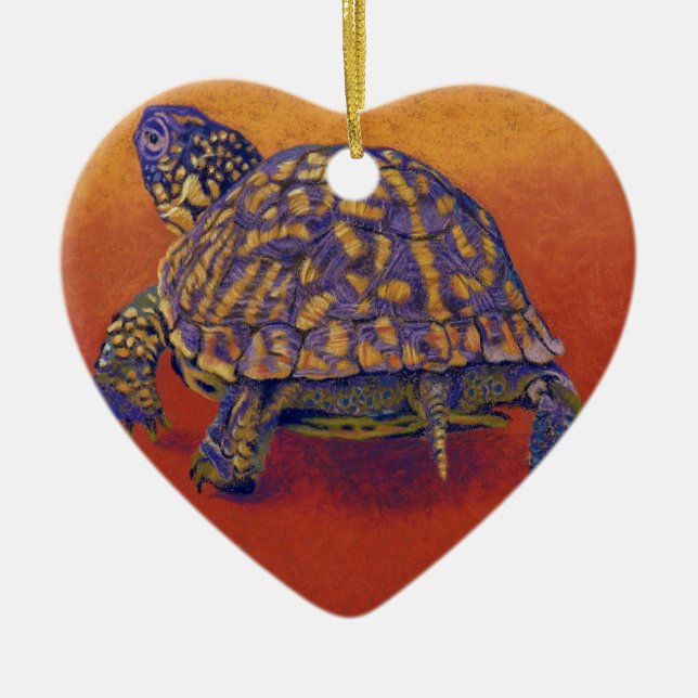 Dosenschildkröte, Schildkröte Keramik Ornament (Vorne)