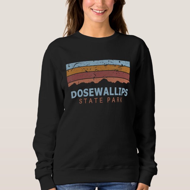 Dosewallips State Park Washington Retro Cool Sweatshirt (Vorderseite)