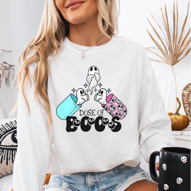 Dosierung von Boos Funny Ghost Medical Halloween Sweatshirt (Von Creator hochgeladen)