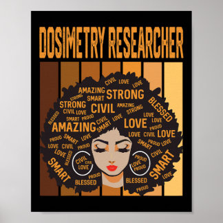 Dosimetrieforscher Mächtiger Schwarzer Historienmo Poster