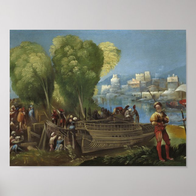 Dosso Dossi - Aeneas und Achates über Libyen Poster (Vorne)
