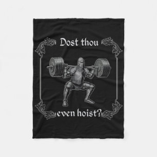Dost Thou Even Hoist Lustiger Fitness-Meme  Fleecedecke