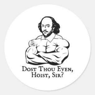 Dost Though Even Hoist Sir Lustiger Gym Workout Wi Runder Aufkleber