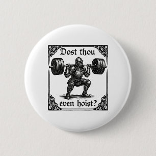 Dost you sogar Hoist Funny Gothic Deadlift Gym Button