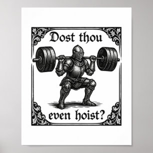 Dost you sogar Hoist Funny Gothic Deadlift Gym Poster