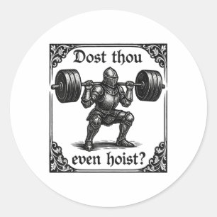 Dost you sogar Hoist Funny Gothic Deadlift Gym Runder Aufkleber