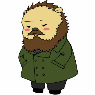 Dostoevsky Igels-Schreibtischskulptur Freistehende Fotoskulptur