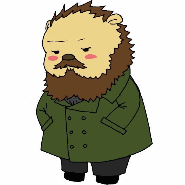 Dostoevsky Igels-Schreibtischskulptur Freistehende Fotoskulptur (Vorne)