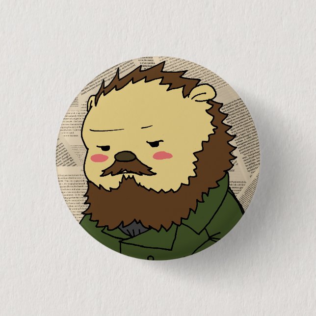 Dostoevsky Miniaturknopf Button (Vorderseite)