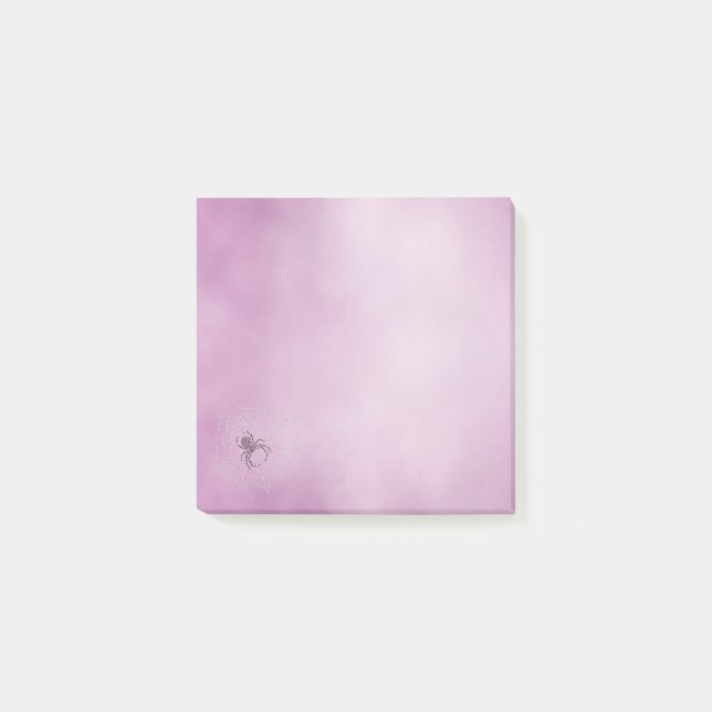 Dot Art Black Widow Spider im Web Post-it Klebezettel (Vorderseite)