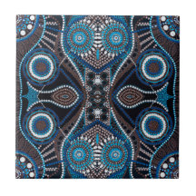 Dot Art Pattern auf Keramik Tile