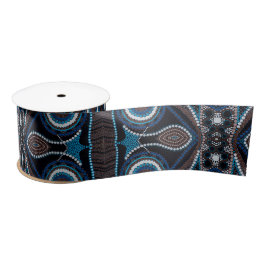 Dot Art Pattern auf Ribbon Satinband